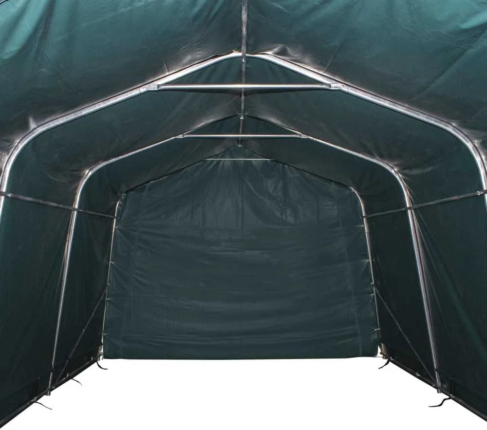 Nuimama palapinė gyvuliams, žalia, 3,3x16m, PVC, 550g/m²