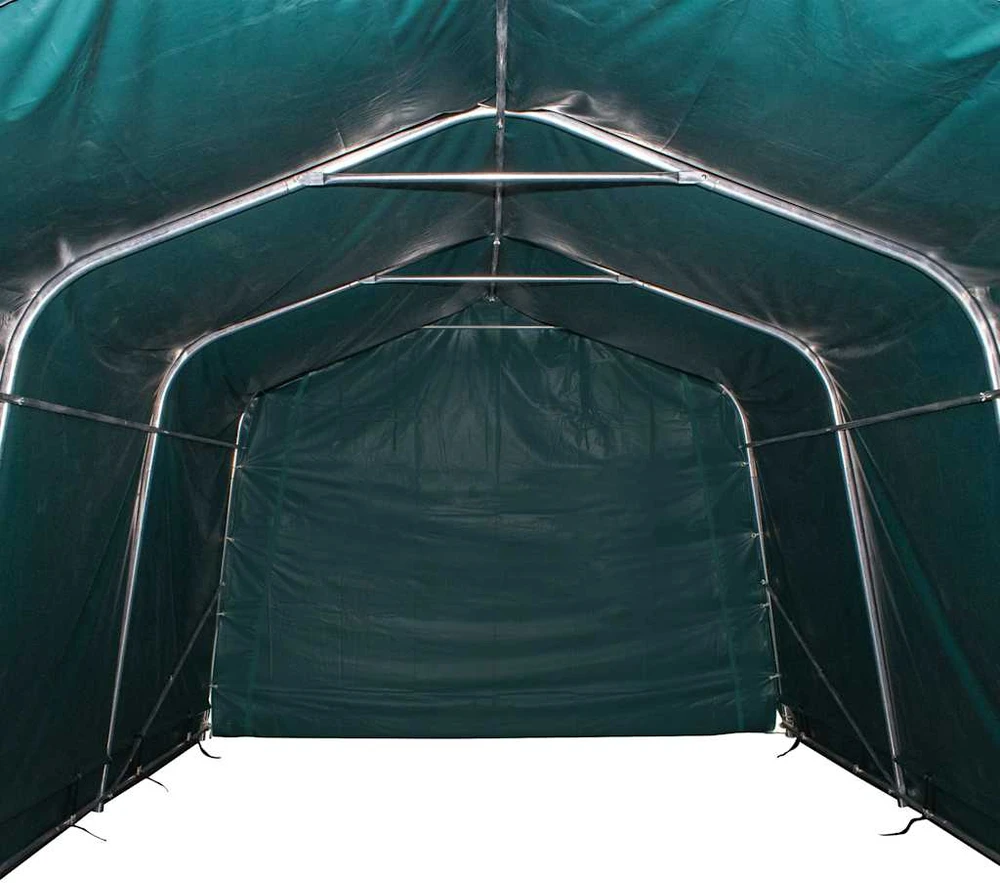 Nuimama palapinė gyvuliams, žalia, 3,3x6,4m, PVC, 550g/m²