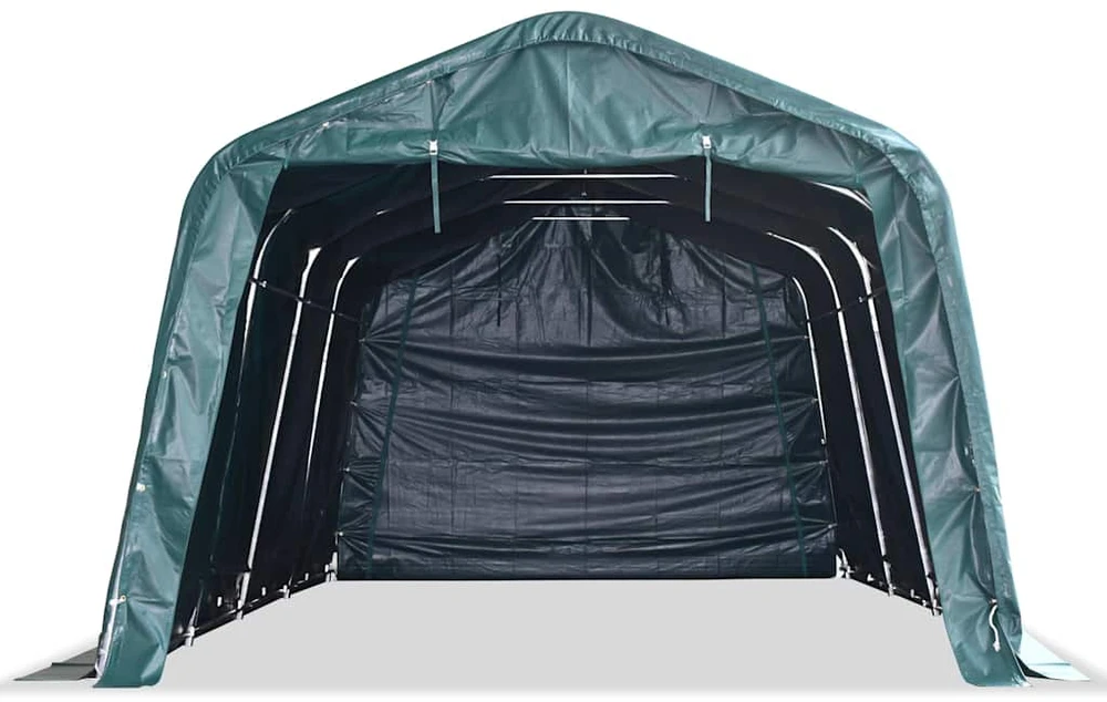 Nuimama palapinė gyvuliams, žalia, 3,3x6,4m, PVC, 550g/m²