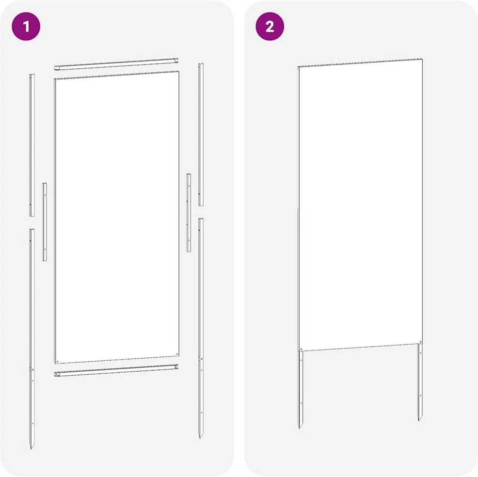 Sodo privatumo ekranas „Fretwork“ Balta 50 x 140 cm