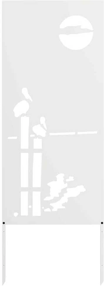 Sodo privatumo ekranas „Fretwork“ Balta 50 x 140 cm