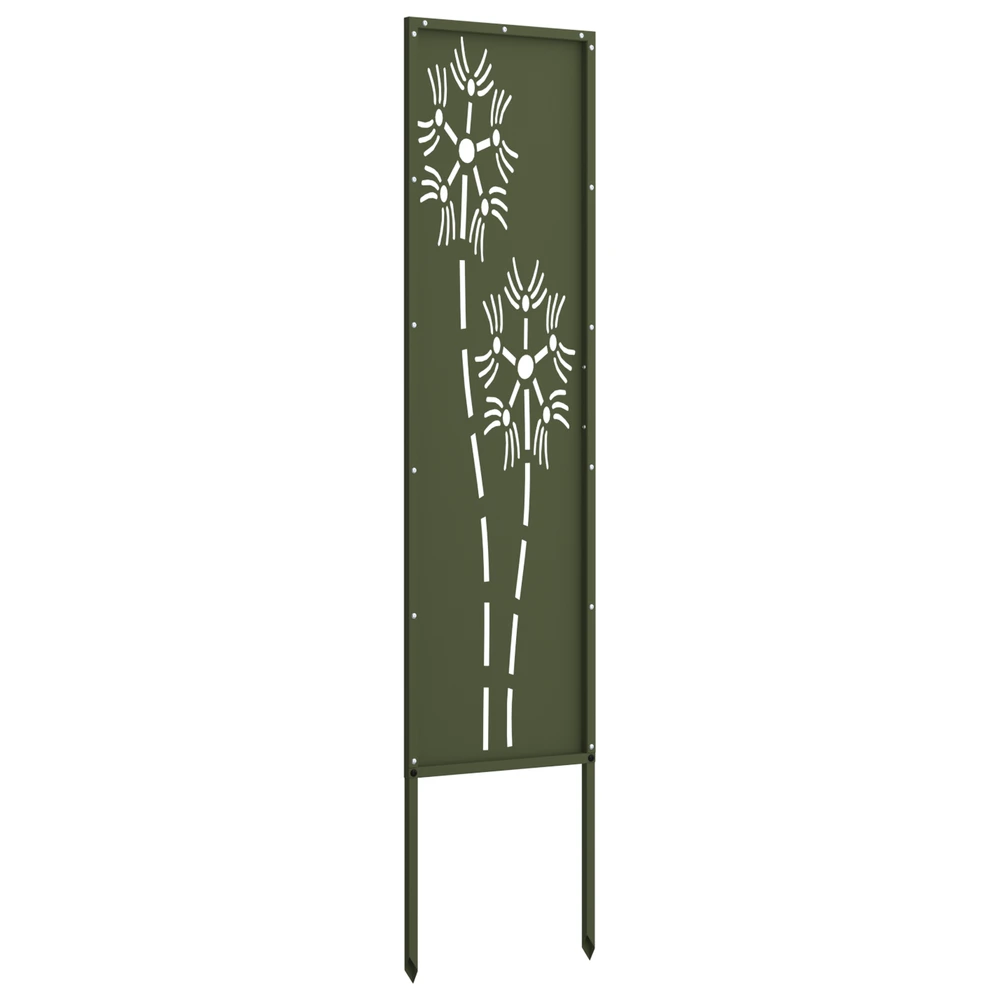 Sodo privatumo ekranas „Fretwork“ Alyvuogių žalia 32 x 140 cm