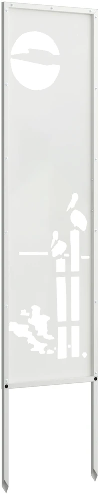 Sodo privatumo ekranas „Fretwork“ Balta 32 x 140 cm