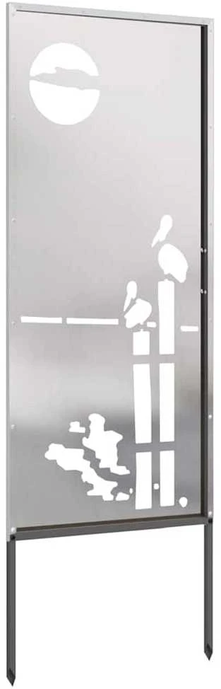 Sodo privatumo ekranas Sidabro 50 x 140 cm Nerūdijantis plienas
