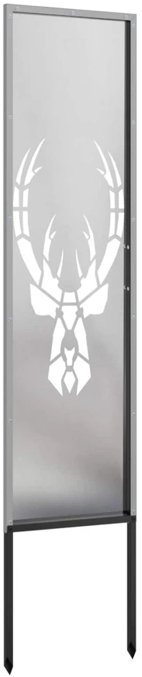 Sodo privatumo ekranas Sidabro 32 x 140 cm Nerūdijantis plienas