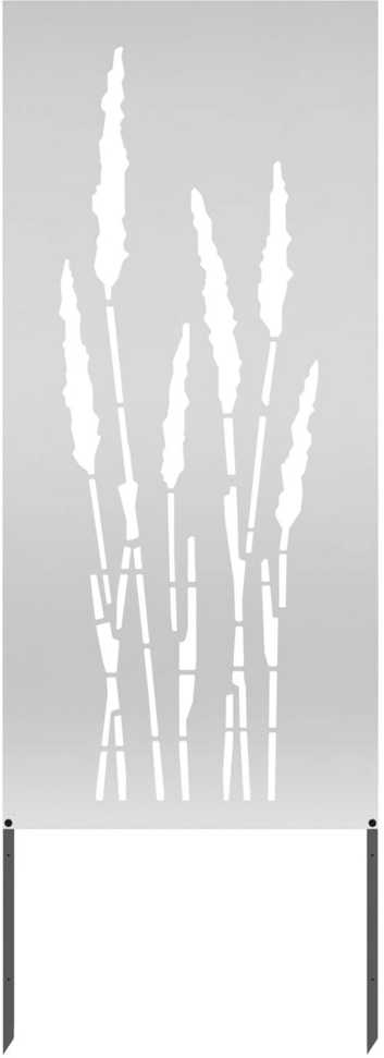 Sodo privatumo ekranas Gėlių Sidabro 50 x 140 cm