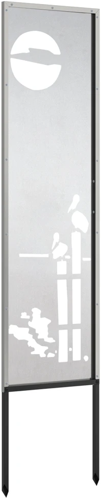 Sodo privatumo ekranas Sidabro 32 x 140 cm Nerūdijantis plienas