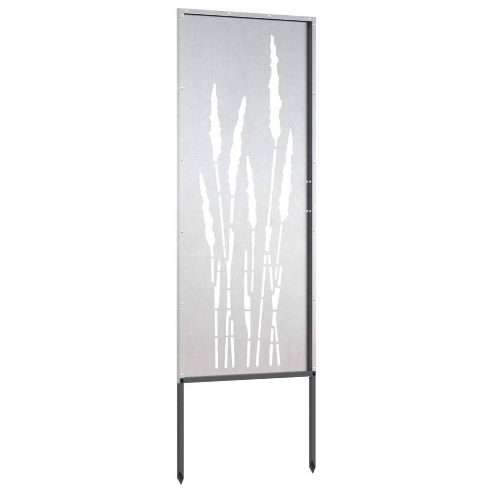 Sodo privatumo ekranas Sidabro 50 x 140 cm Nerūdijantis plienas