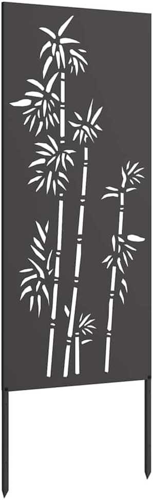 Sodo privatumo ekranas Gėlių Juoda 50 x 140 cm