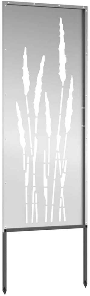 Sodo privatumo ekranas Gėlių Sidabro 50 x 140 cm
