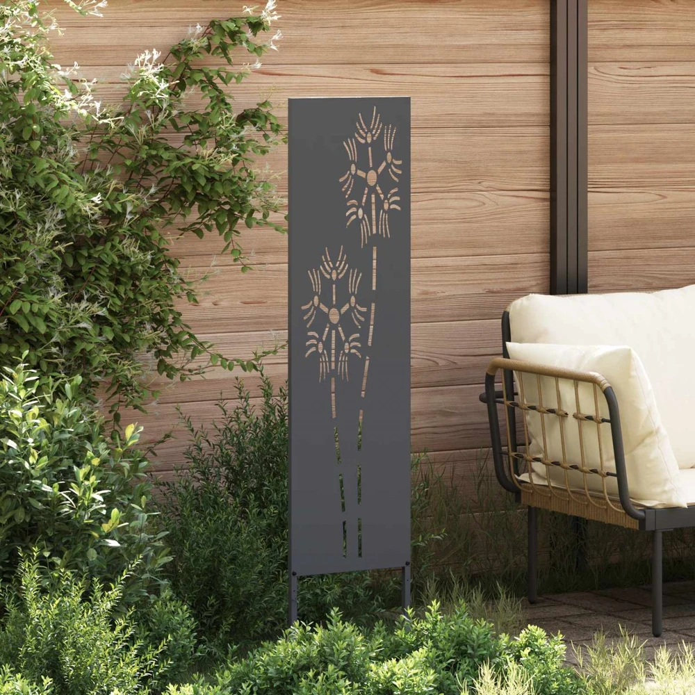 Sodo privatumo ekranas „Fretwork“ antracito spalvos 32 x 140 cm