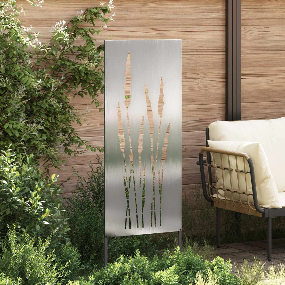 Sodo privatumo ekranas Sidabro 50 x 140 cm Nerūdijantis plienas