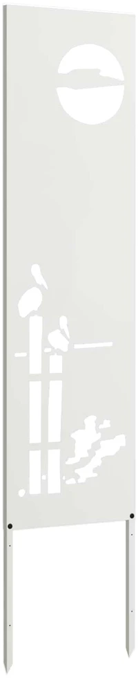Sodo privatumo ekranas „Fretwork“ Balta 32 x 140 cm