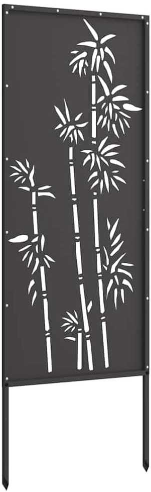 Sodo privatumo ekranas Gėlių Juoda 50 x 140 cm