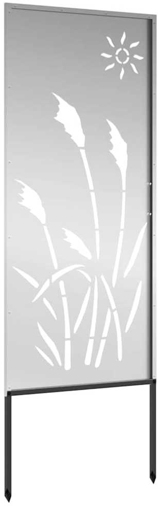Sodo privatumo ekranas „Fretwork“ Sidabro 50 x 140 cm