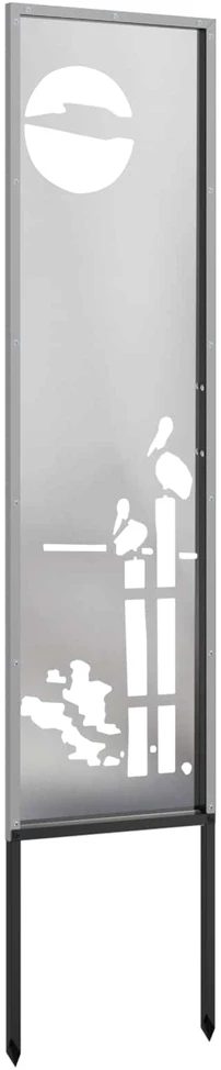 Sodo privatumo ekranas Sidabro 32 x 140 cm Nerūdijantis plienas