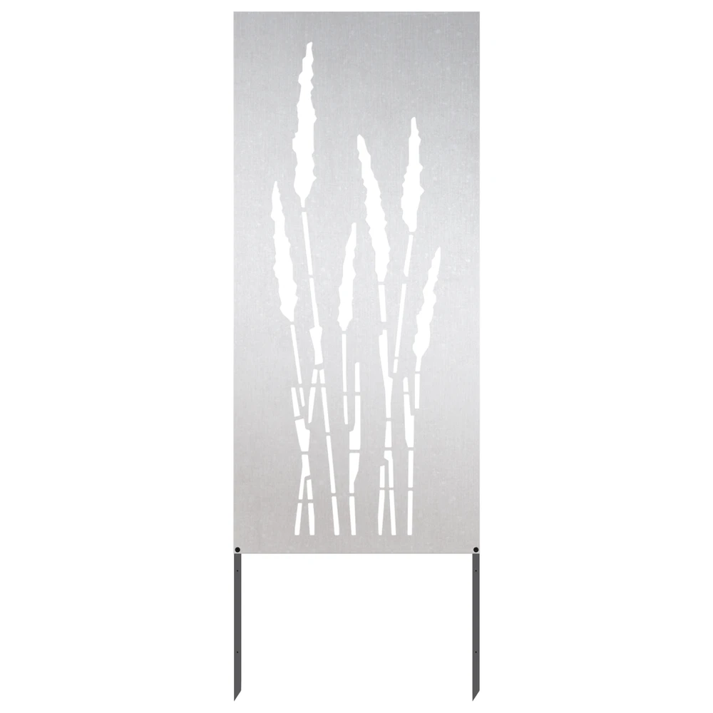 Sodo privatumo ekranas Sidabro 50 x 140 cm Nerūdijantis plienas