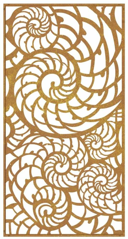 Nuotraukų rėmelis Sodo sienos dekoracija, 105x55cm, corten plienas, kriauklės