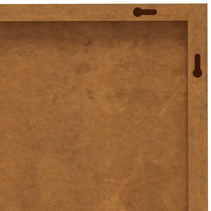 Sodo sienos dekoracija, 3 dalių, 105x55cm, corten plienas