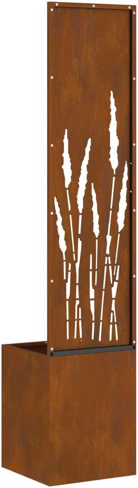 Sodo privatumo ekranas „Fretwork“ Rūdijanti 32 x 32 x 150 cm