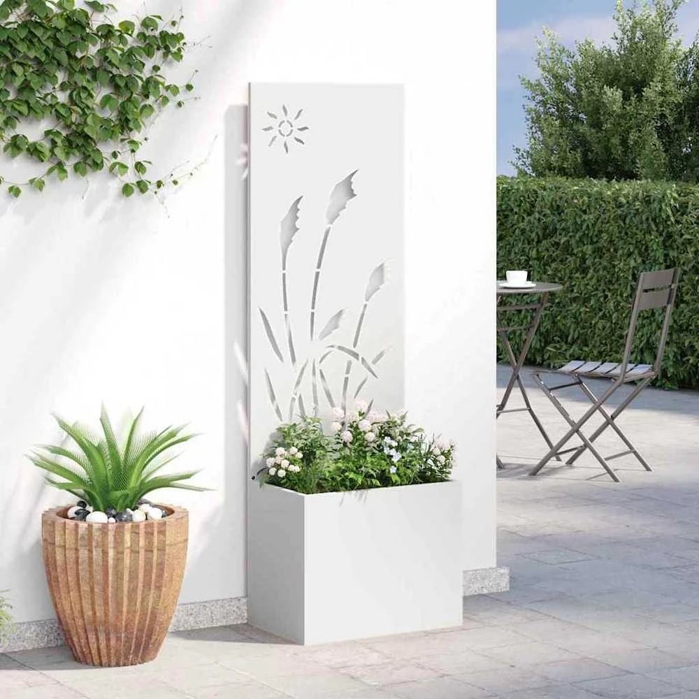 Sodo privatumo ekranas „Fretwork“ Balta 50 x 32 x 150 cm