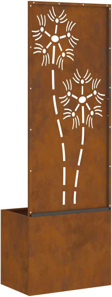 Sodo privatumo ekranas Gėlių Rūdijanti 50 x 32 x 150 cm