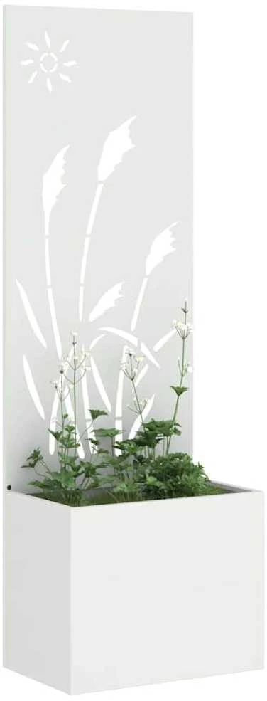 Sodo privatumo ekranas „Fretwork“ Balta 50 x 32 x 150 cm