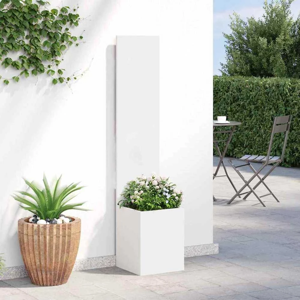 Sodo privatumo ekranas „Fretwork“ Balta 32 x 32 x 150 cm