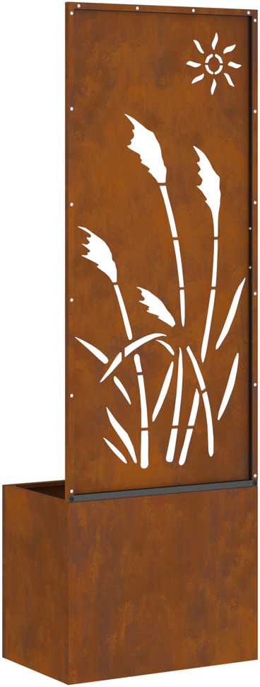 Sodo privatumo ekranas „Fretwork“ Rūdijanti 50 x 32 x 150 cm