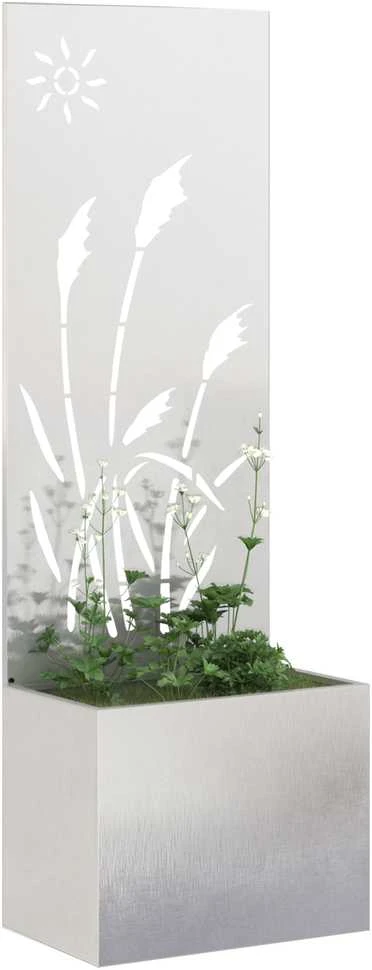 Sodo privatumo ekranas „Fretwork“ Sidabrinė 50 x 32 x 150 cm