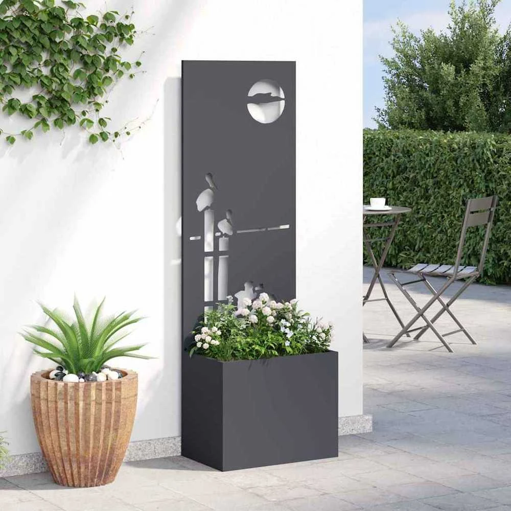 Sodo privatumo ekranas „Fretwork“ Antracitas 50 x 32 x 150 cm