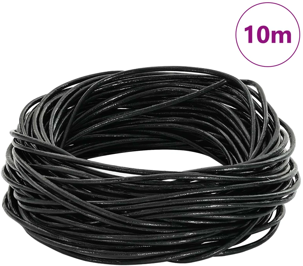 Odinė gija 1 Juoda Ø1 mm x 10 m Oda