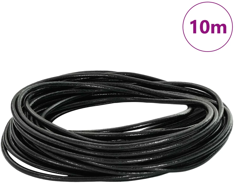 Odinė gija 1 Juoda Ø2,5 mm x 10 m Oda