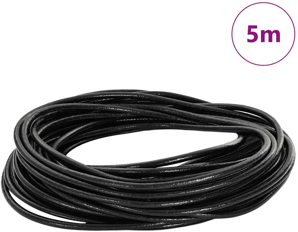 Odinė gija 1 Juoda Ø2,5 mm x 5 m Oda