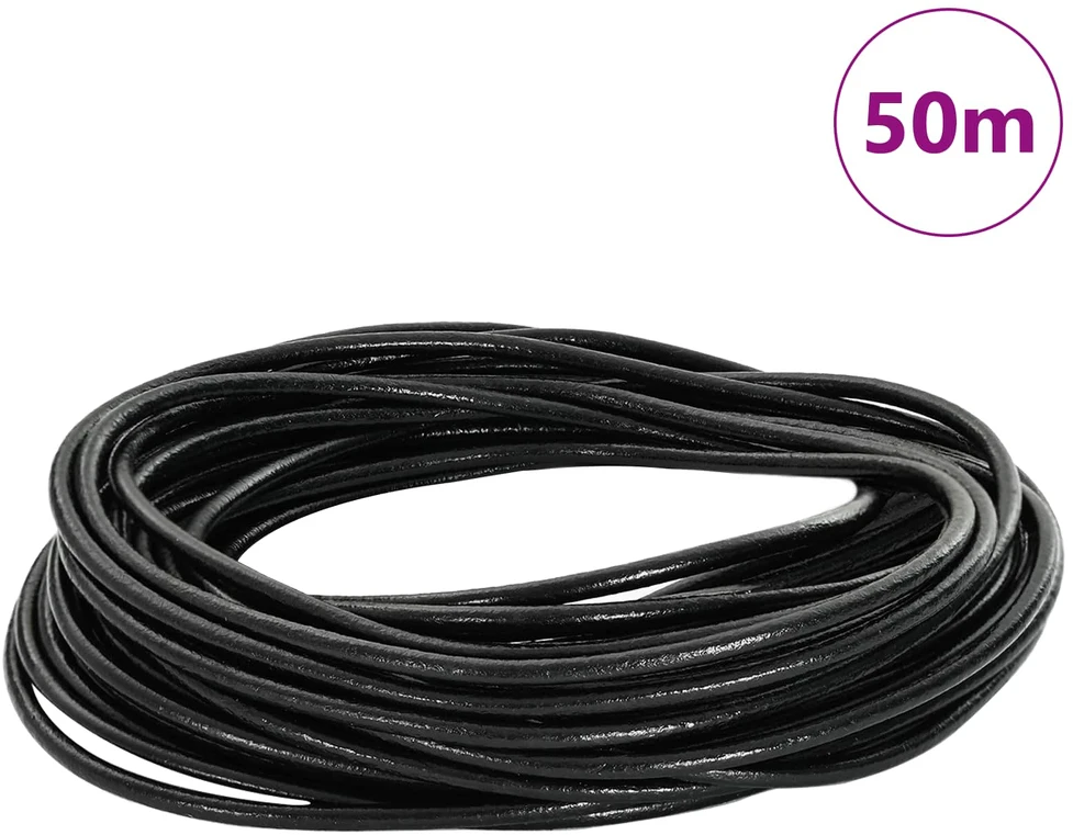 Odinė gija 1 Juoda Ø2,5 mm x 50 m Oda