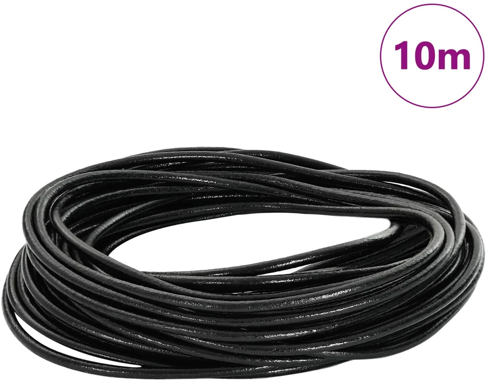 Odinė gija 1 Juoda Ø3 mm x 10 m Oda
