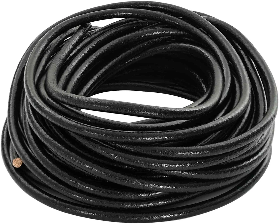 Odinė gija 1 Juoda Ø5 mm x 10 m Oda