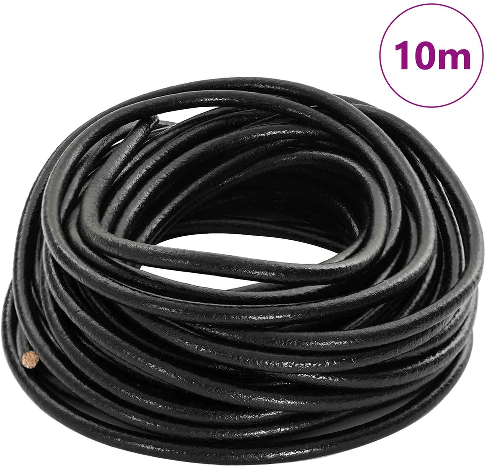 Odinė gija 1 Juoda Ø5 mm x 10 m Oda
