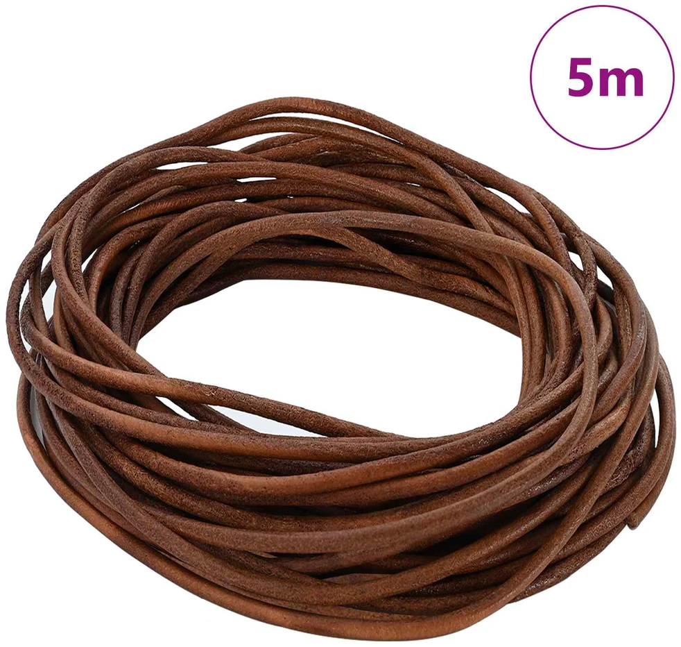Odinė gija 1 Šviesiai rudas Ø2,5 mm x 5 m Oda