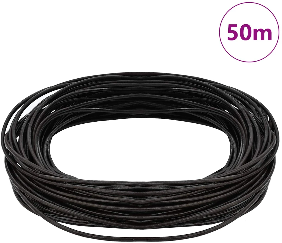 Odinė gija 1 Tamsiai rudas Ø2 mm x 50 m Oda