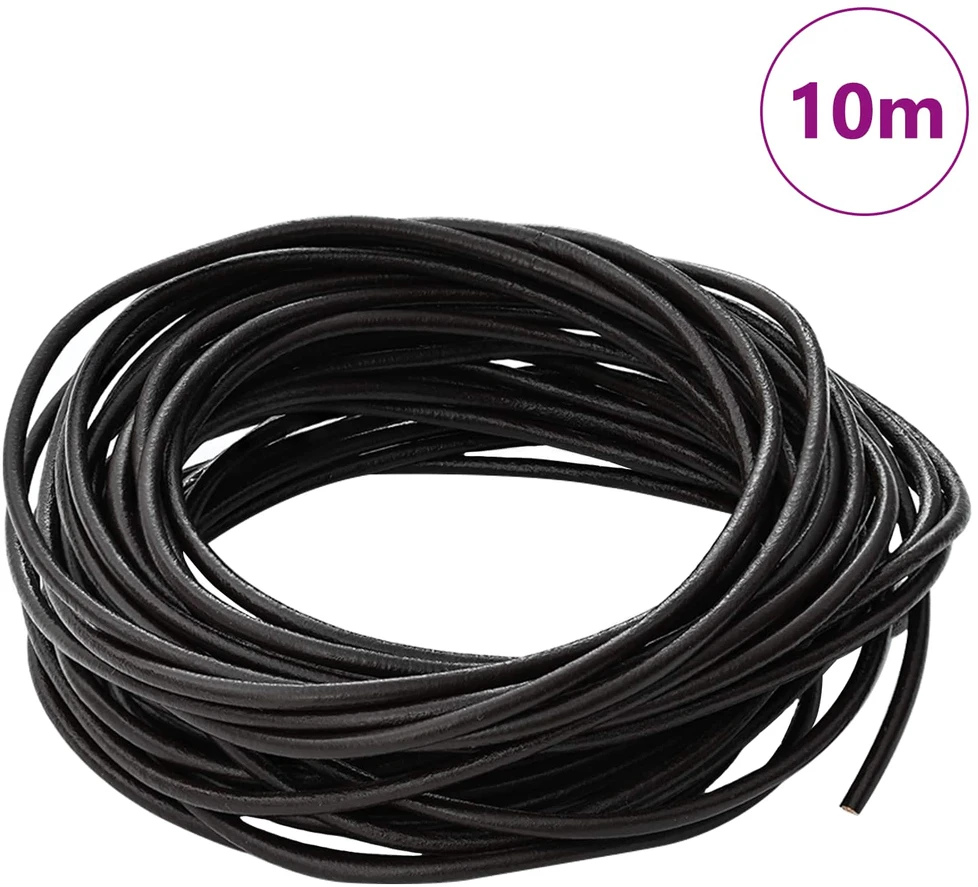 Odinė gija 1 Tamsiai rudas Ø3 mm x 10 m Oda
