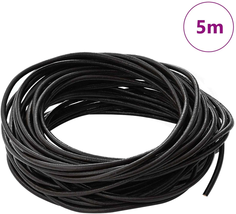 Odinė gija 1 Tamsiai rudas Ø3 mm x 5 m Oda