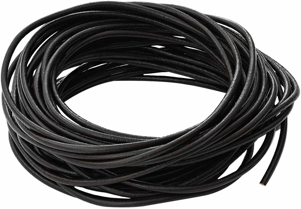 Odinė gija 1 Tamsiai rudas Ø3 mm x 5 m Oda