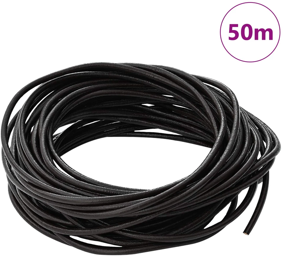 Odinė gija 1 Tamsiai rudas Ø3 mm x 50 m Oda