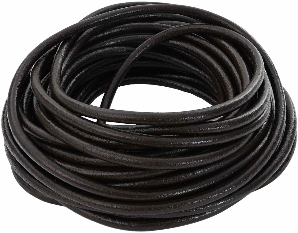 Odinė gija 1 Tamsiai rudas Ø5 mm x 10 m Oda
