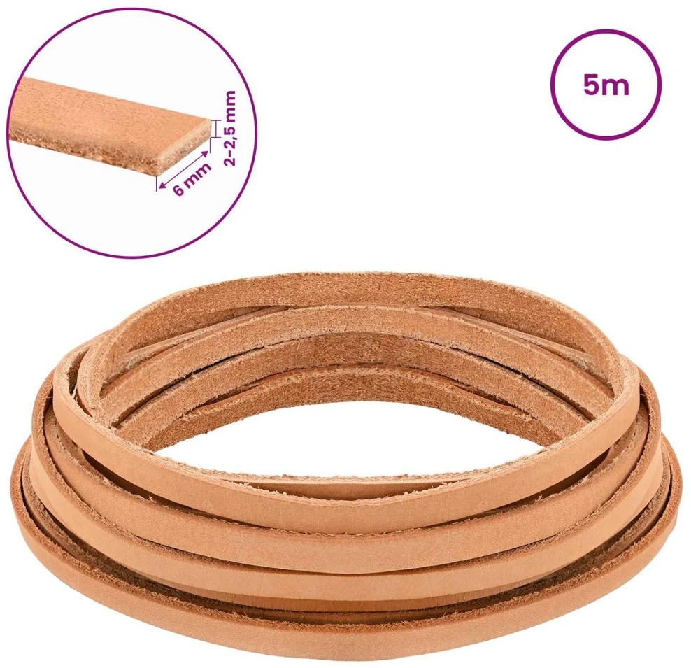 Odinis diržas 1 Šviesiai rudas 500 x 0,6 cm Oda