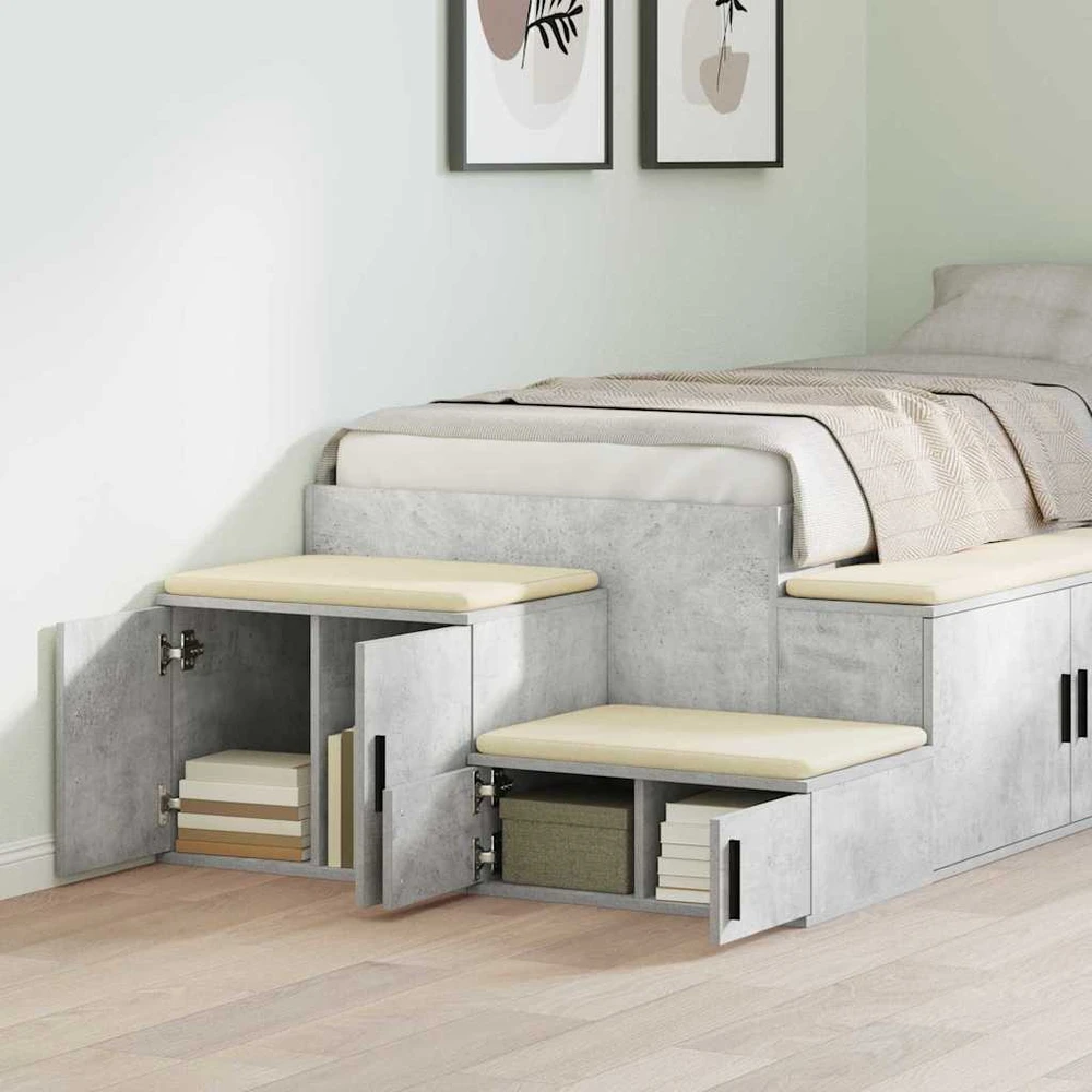 Oppbevaringsskap 2 vnt. Betono pilka 118 x 41 x 40 cm