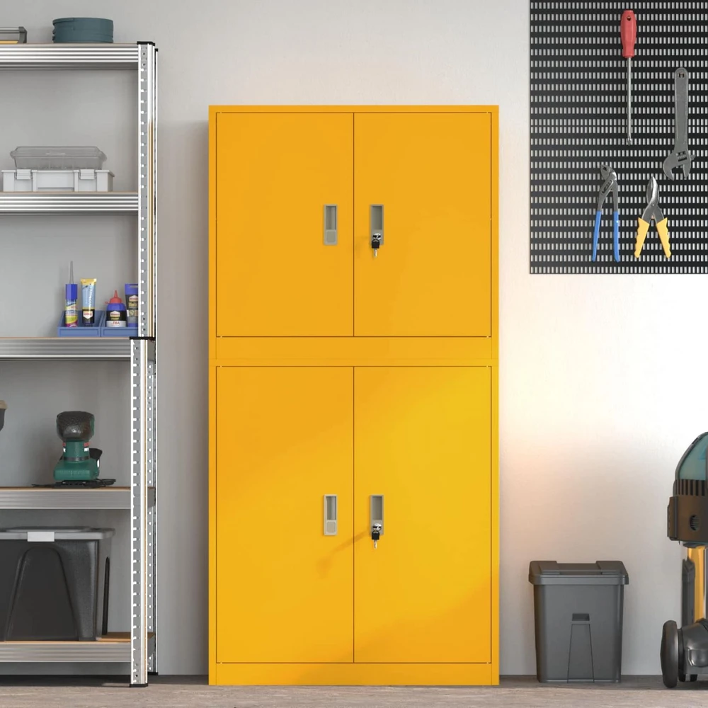 Oppbevaringsskap 2 vnt. Garstyčių geltona 80 x 40 x 160 cm