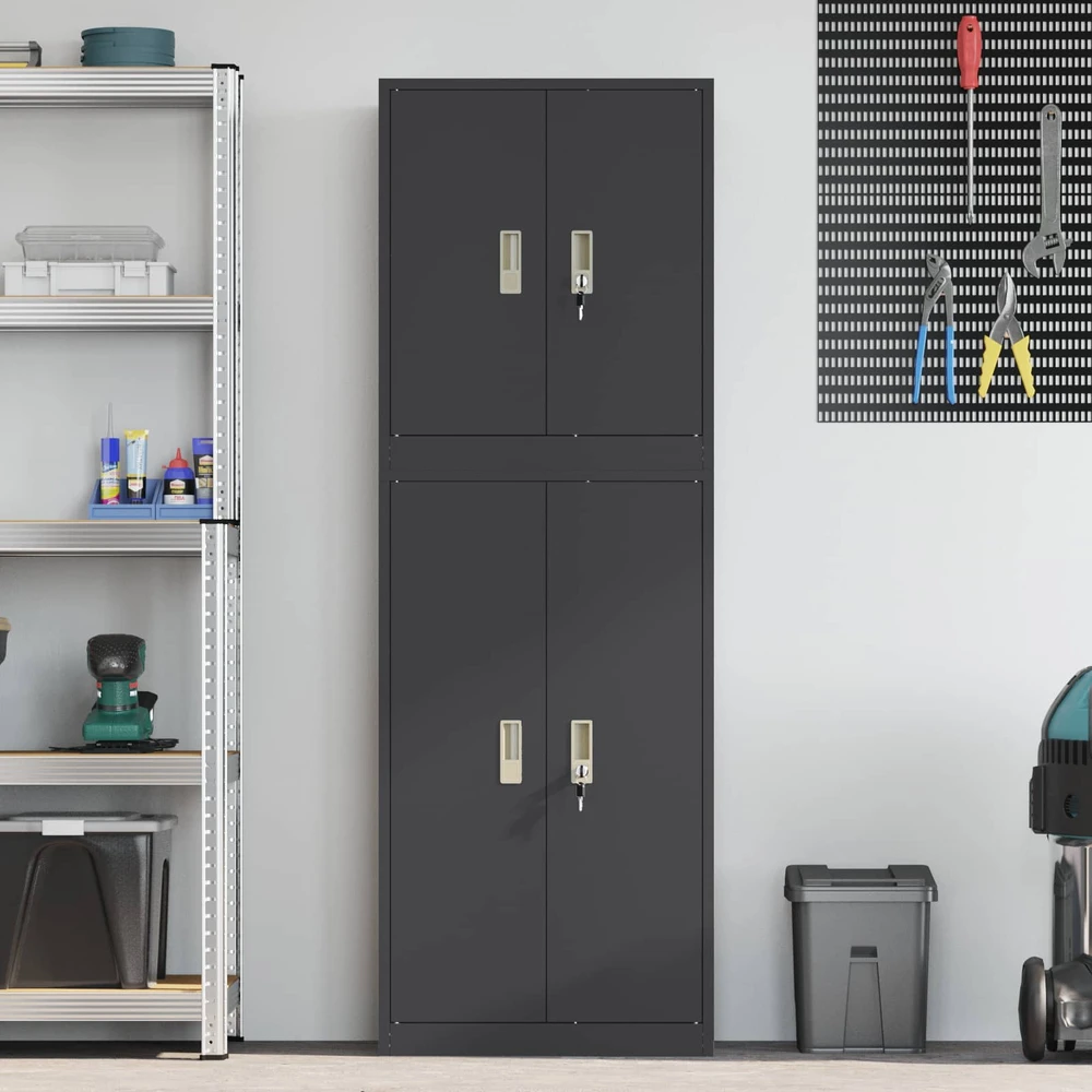 Oppbevaringsskap 2 vnt. Juoda 60 x 40 x 175 cm Plienas