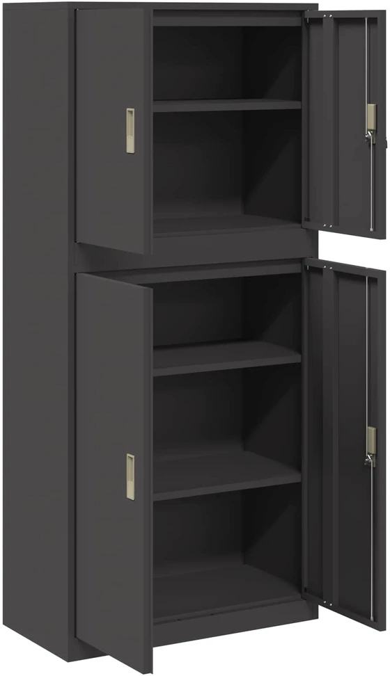 Oppbevaringsskap 2 vnt. Juoda 80 x 40 x 175 cm Plienas